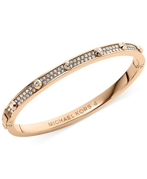 michael kors rose gold leather bracelet|Michael Kors gold bangle.